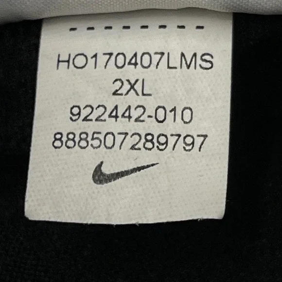 Nike Pro Hyperwarm Fitted Mens XXL Black Quarter Zip Long Sleeve Top 922442-010